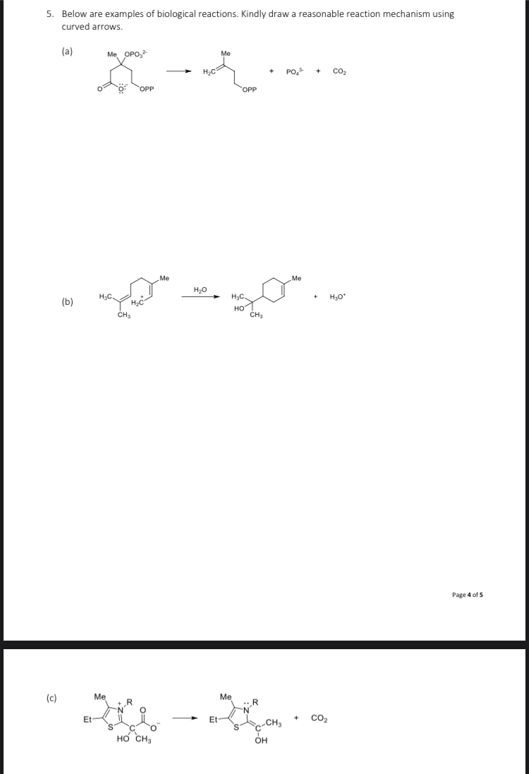 Solved Below are examples of biological reactions. Kindly | Chegg.com