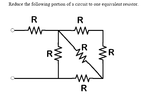 Solved Reduce the following portion of a circuit to one | Chegg.com