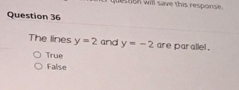 Solved On Will Save This Response. Question 36 The Lines Y = | Chegg.com