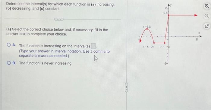 Solved Determine the interval(s) for which each function is | Chegg.com