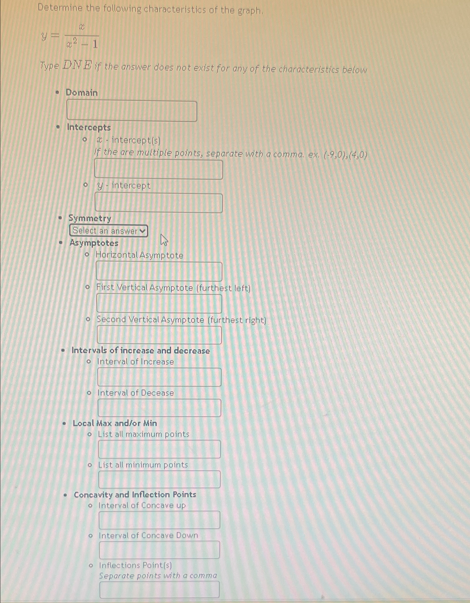 Solved Determine the following characteristics of the | Chegg.com