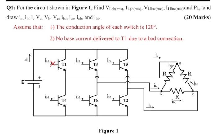 Solved Q1: For the circuit shown in Figure 1. Find | Chegg.com
