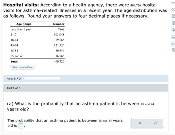 Solved E Hospital Visits: According To A Health Agency, | Chegg.com