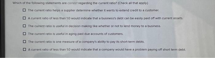 Solved Which of the following statements are correct | Chegg.com