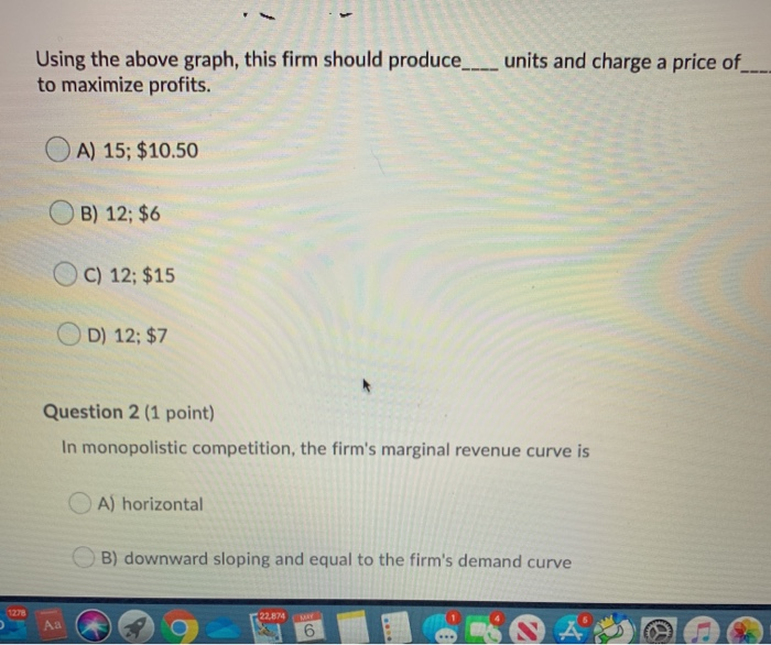 Solved using the above graph this firm should produce units | Chegg.com