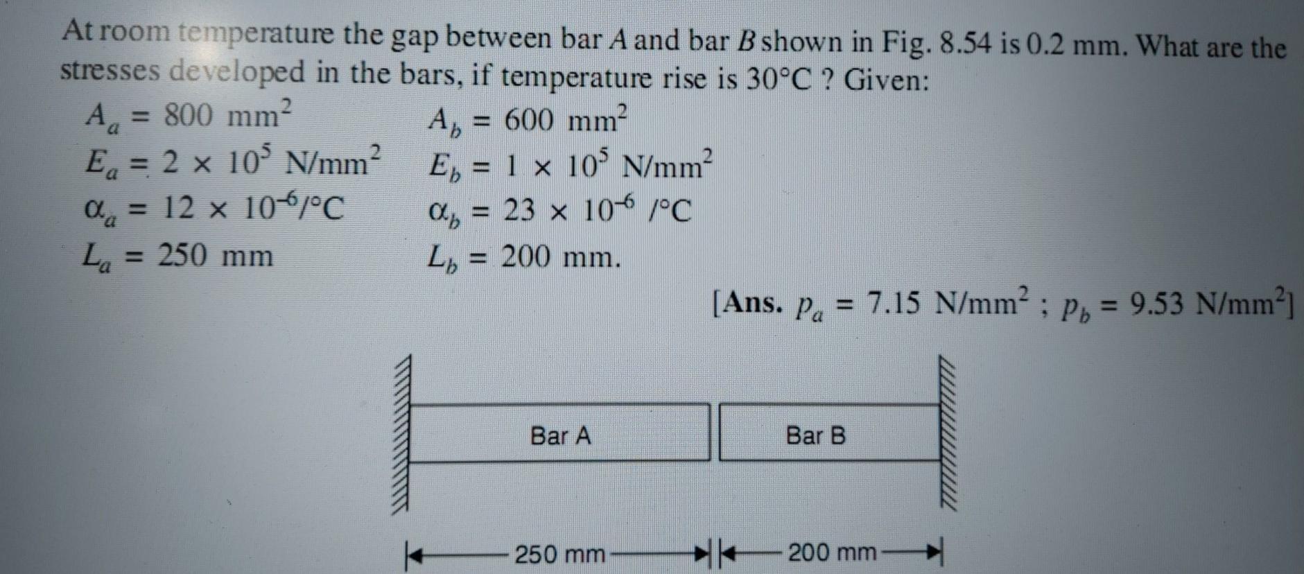 Solved C At Room Temperature The Gap Between Bar A And Bar B | Chegg.com