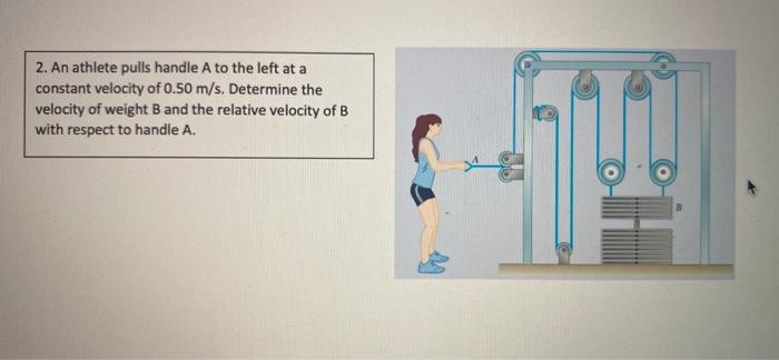 Solved 2. An Athlete Pulls Handle A To The Left At A | Chegg.com