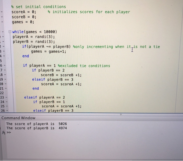 Solved Game Code Assigning Par One • Write a code that plays | Chegg.com