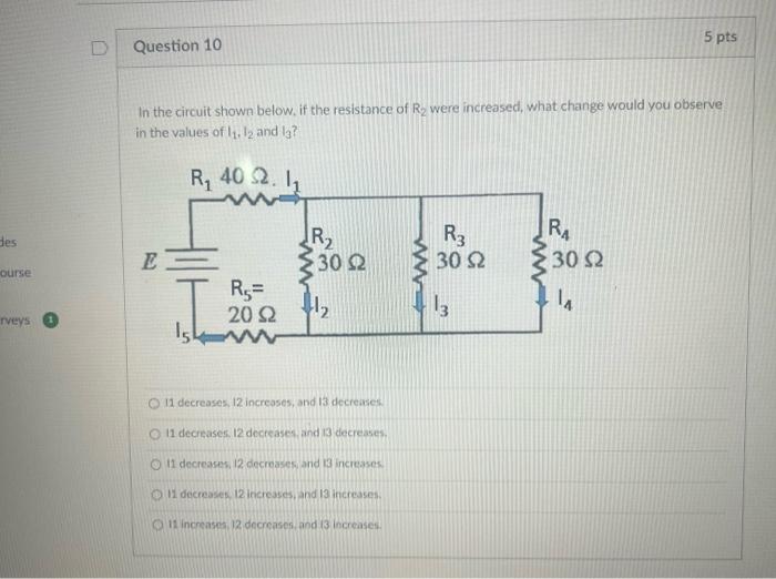 Solved 5 pts D Question 9 In an experiment the current in a | Chegg.com