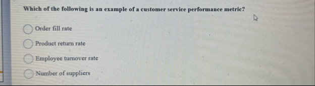 Solved Which of the following is an example of a customer | Chegg.com