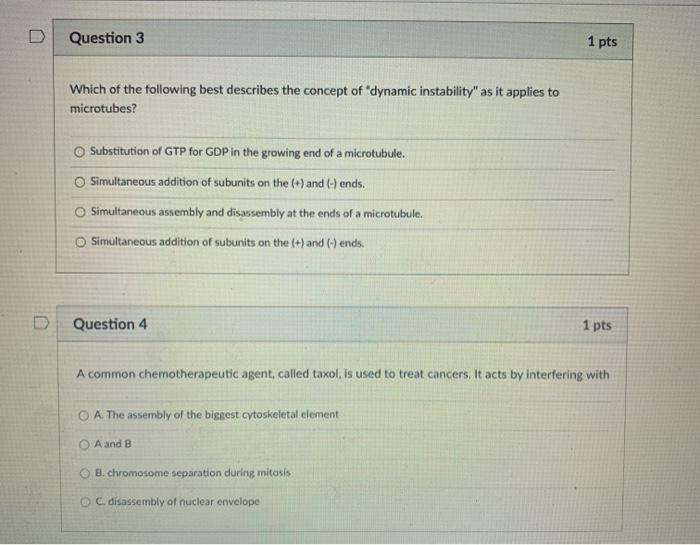 Solved D Question 3 1 pts Which of the following best | Chegg.com