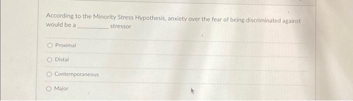 hypothesis of anxiety