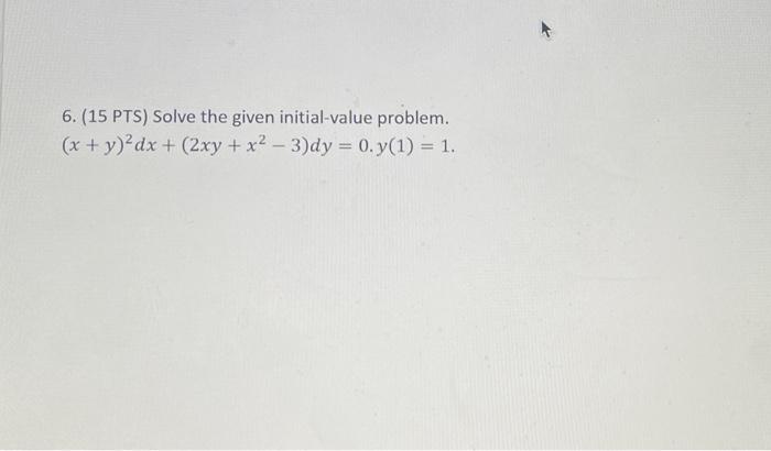 Solved 5. (15 PTS) Find the general solution of the given | Chegg.com