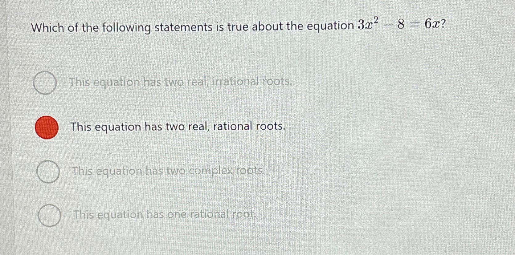 Solved Which of the following statements is true about the | Chegg.com