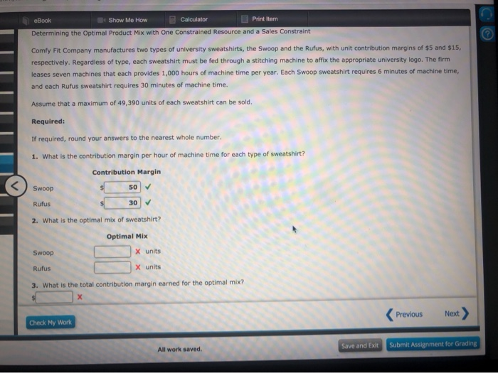 Solved eBook Show Me How Calculator Print Item Determining | Chegg.com