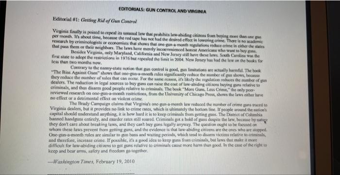 literature review worksheet gun control and virginia