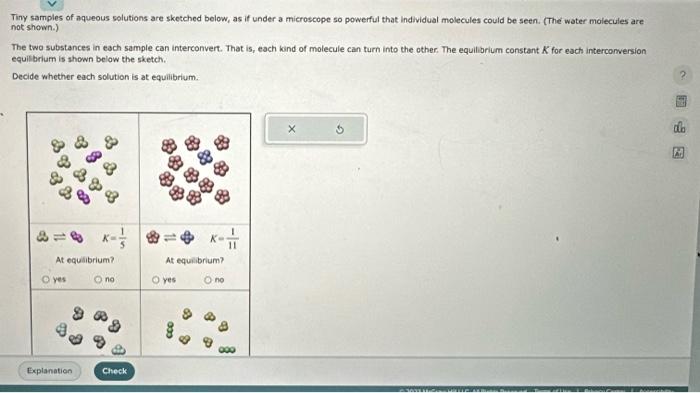 Solved Tiny samples of aqueous solutions are sketched below, | Chegg.com