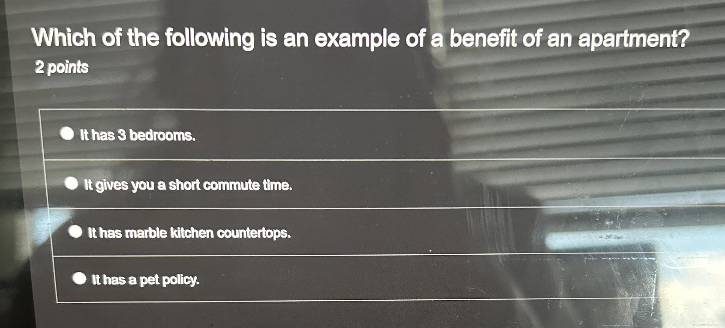 Solved Which of the following is an example of a benefit of