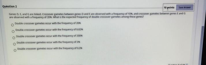 Solved Question 5 10 points Save Answer Genes A and B are | Chegg.com