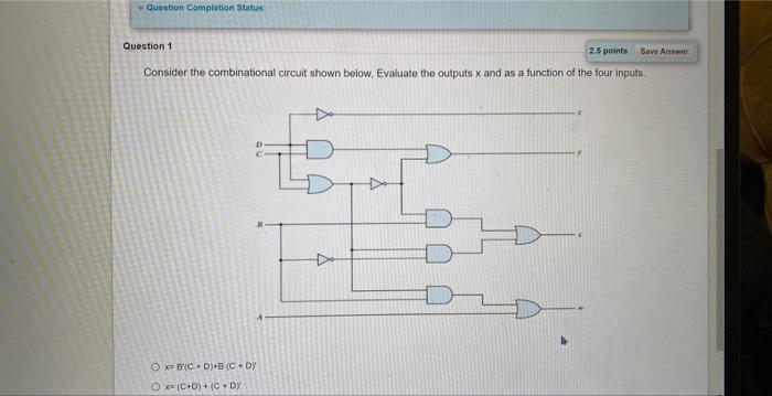 Solved Consider The Combinational Circuit Shown Below. | Chegg.com