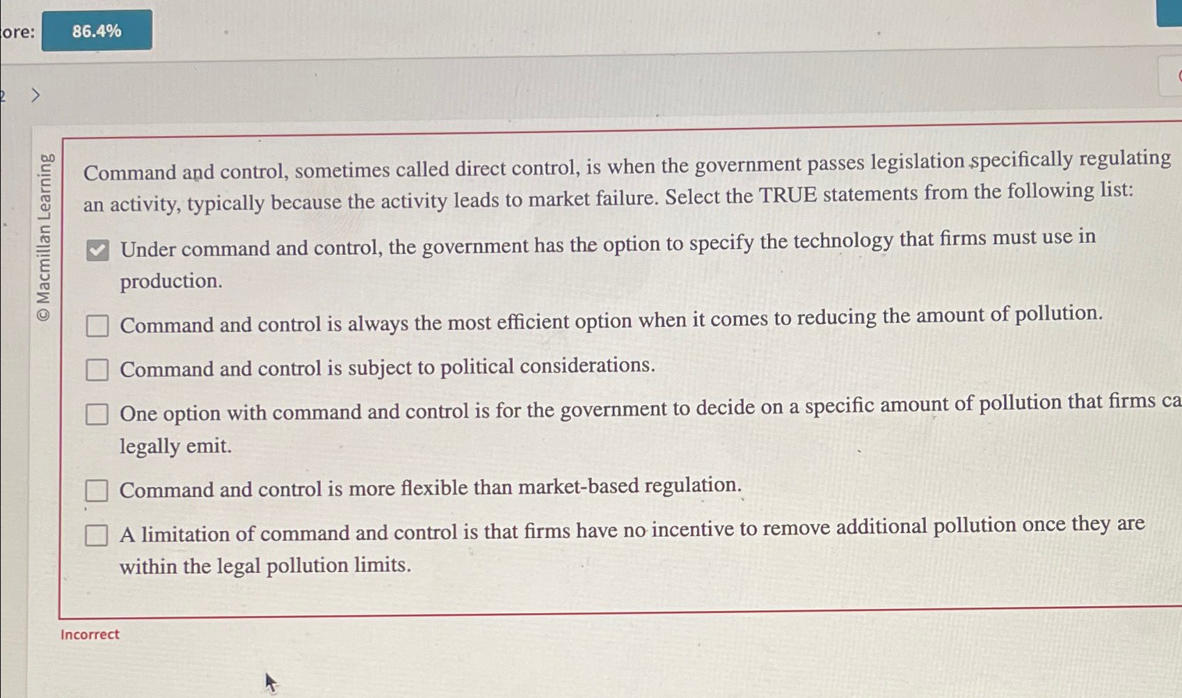 Solved Command and control, sometimes called direct control, | Chegg.com