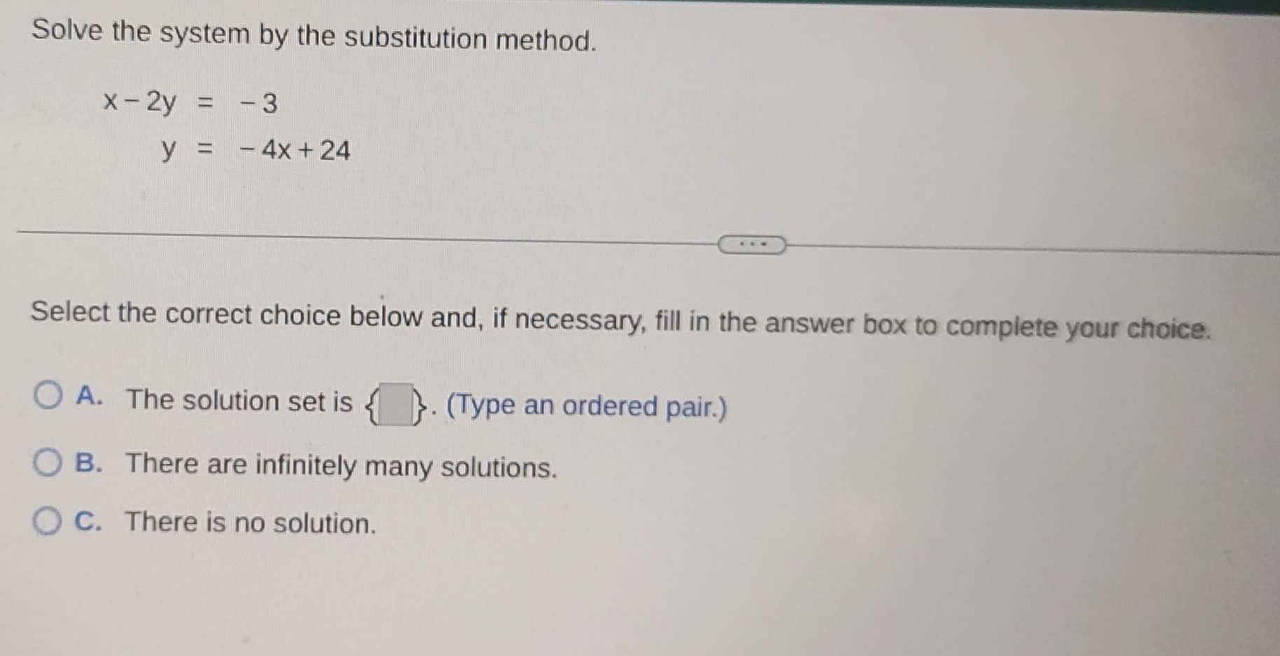 Solved Solve The System By The Substitution 9700