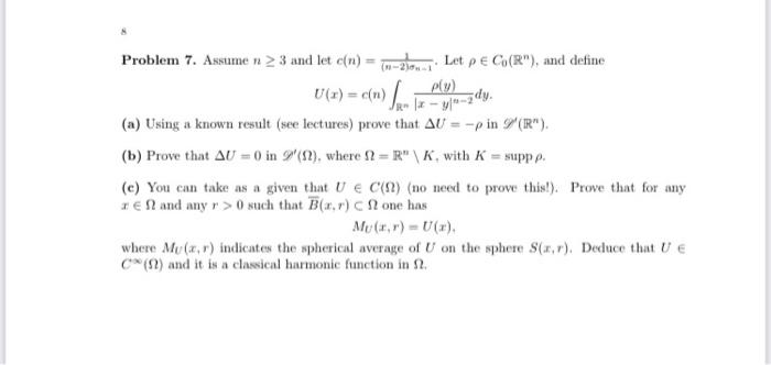 Problem 7 Assume N 3 And Let C N 2low Let Chegg Com