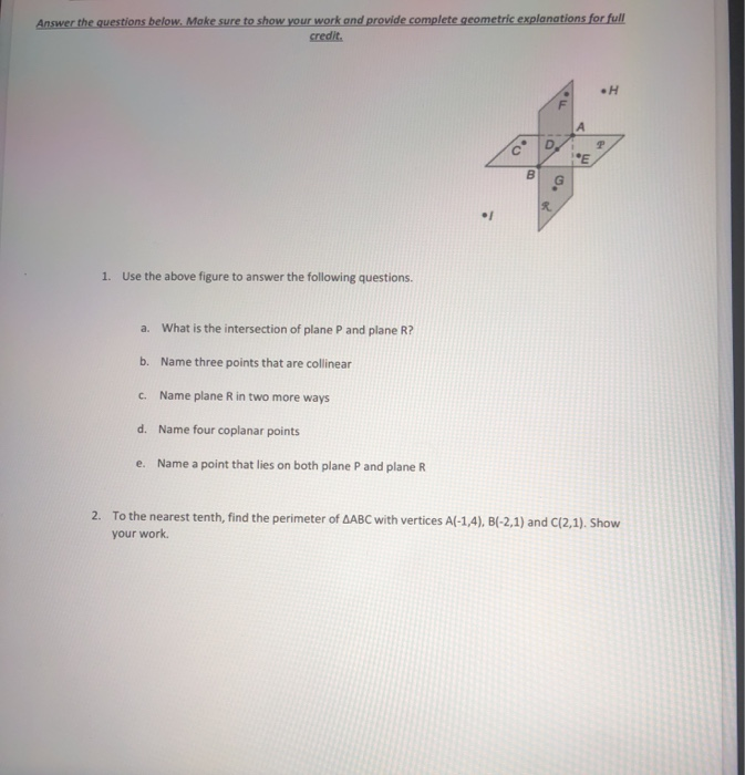 Solved Answer the questions below. Make sure to show your | Chegg.com