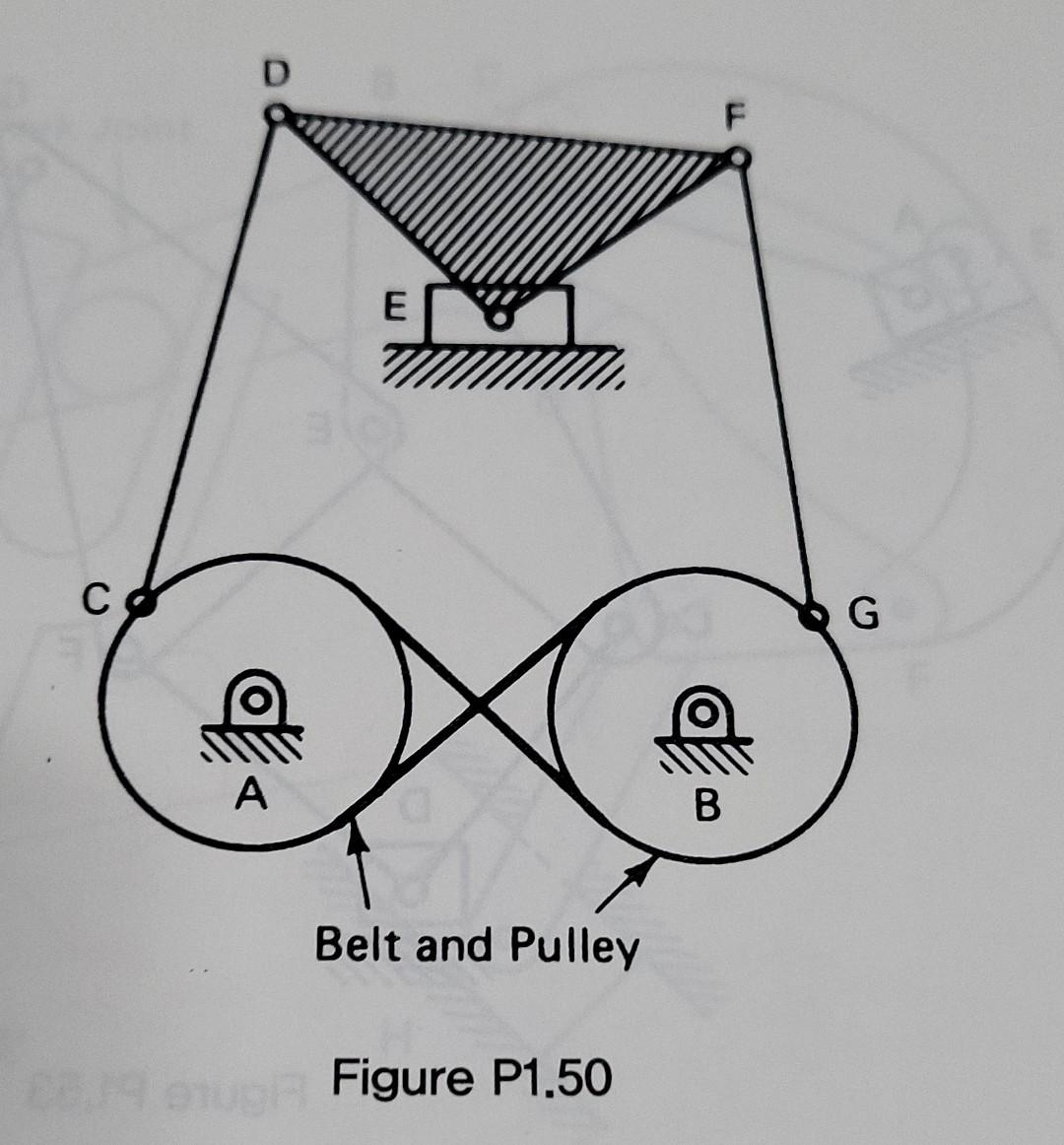 Solved D F E С G A B Belt And Pulley Figure P1.50 | Chegg.com