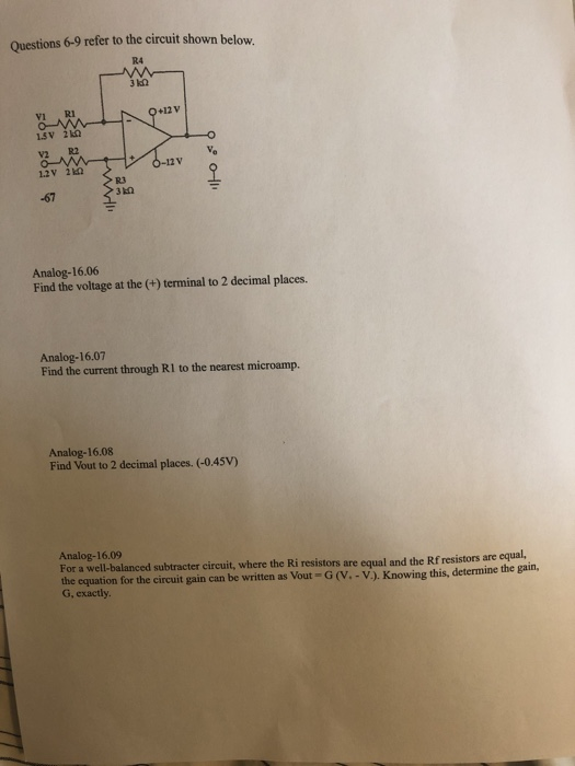 Solved Questions 1-5 refer to the circuit shown below. oo | Chegg.com