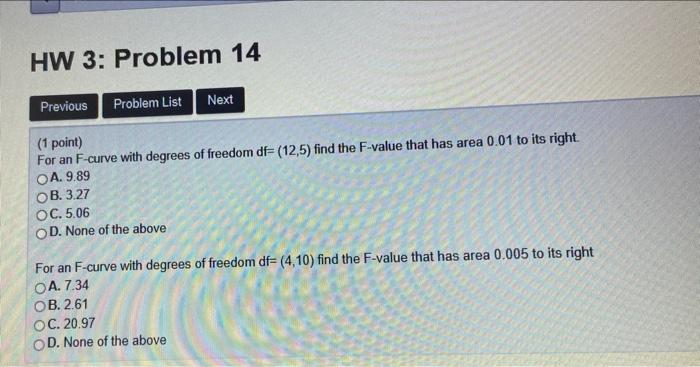 Solved HW 3: Problem 14 Previous Problem List Next (1 point) | Chegg.com