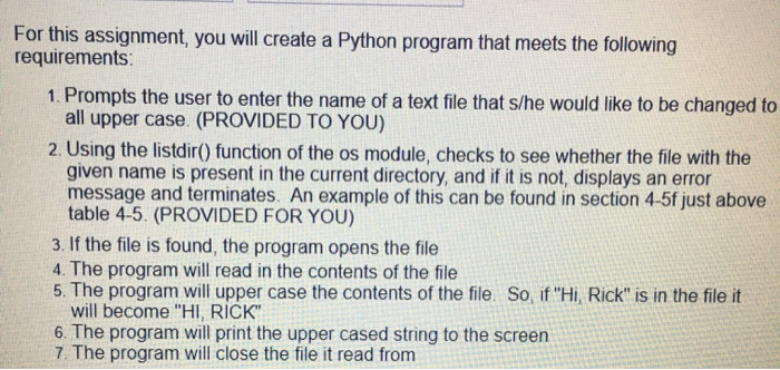 Solved For this assignment, you will create a Python program | Chegg.com