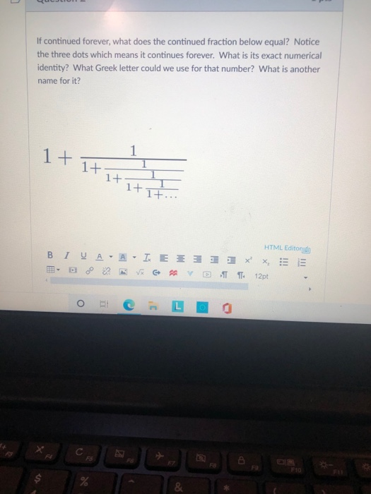 Solved If continued forever, what does the continued | Chegg.com