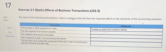 Solved Exercise 2.7 (Static) Effects of Business | Chegg.com