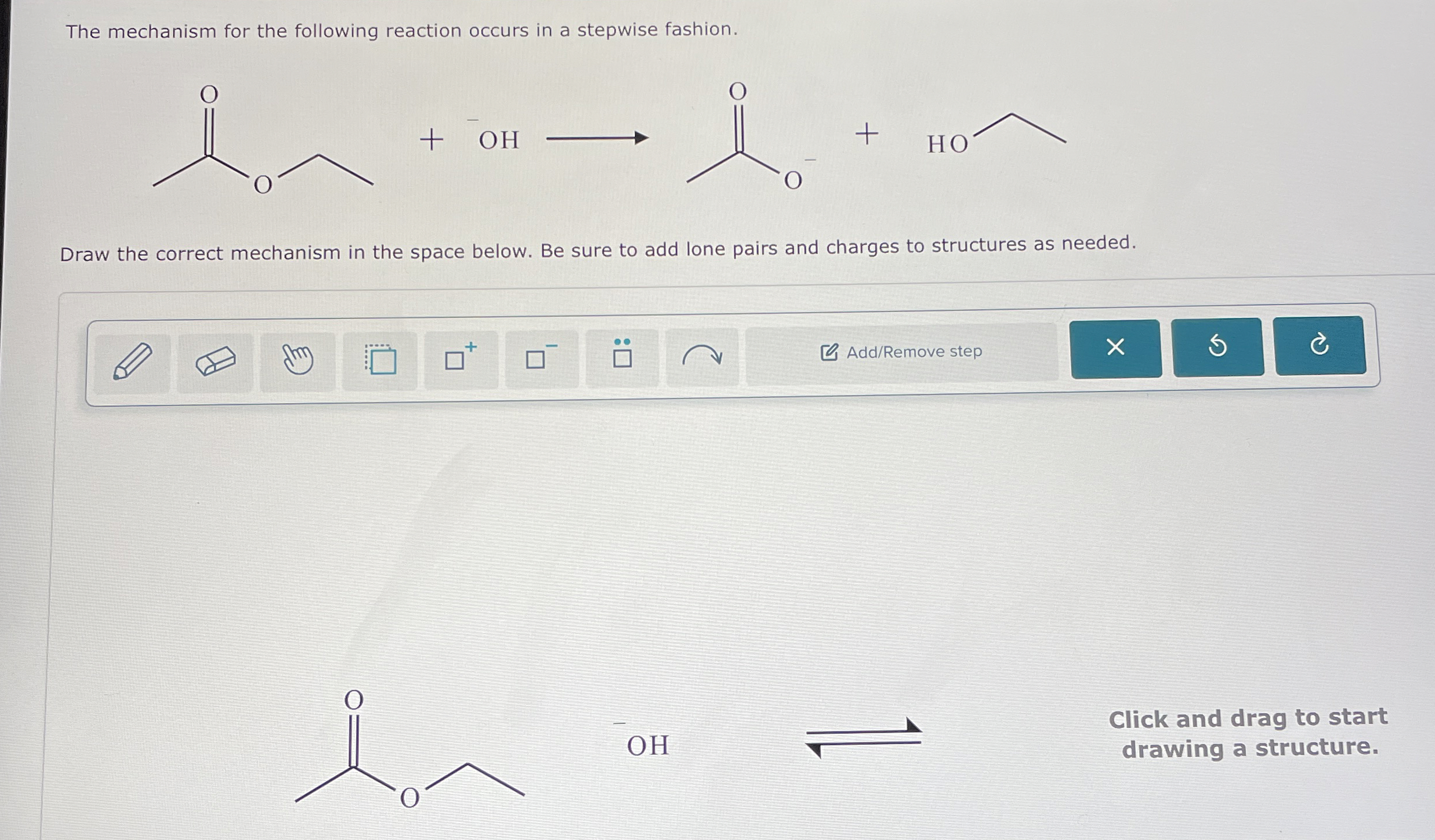 Solved The mechanism for the following reaction occurs in a | Chegg.com
