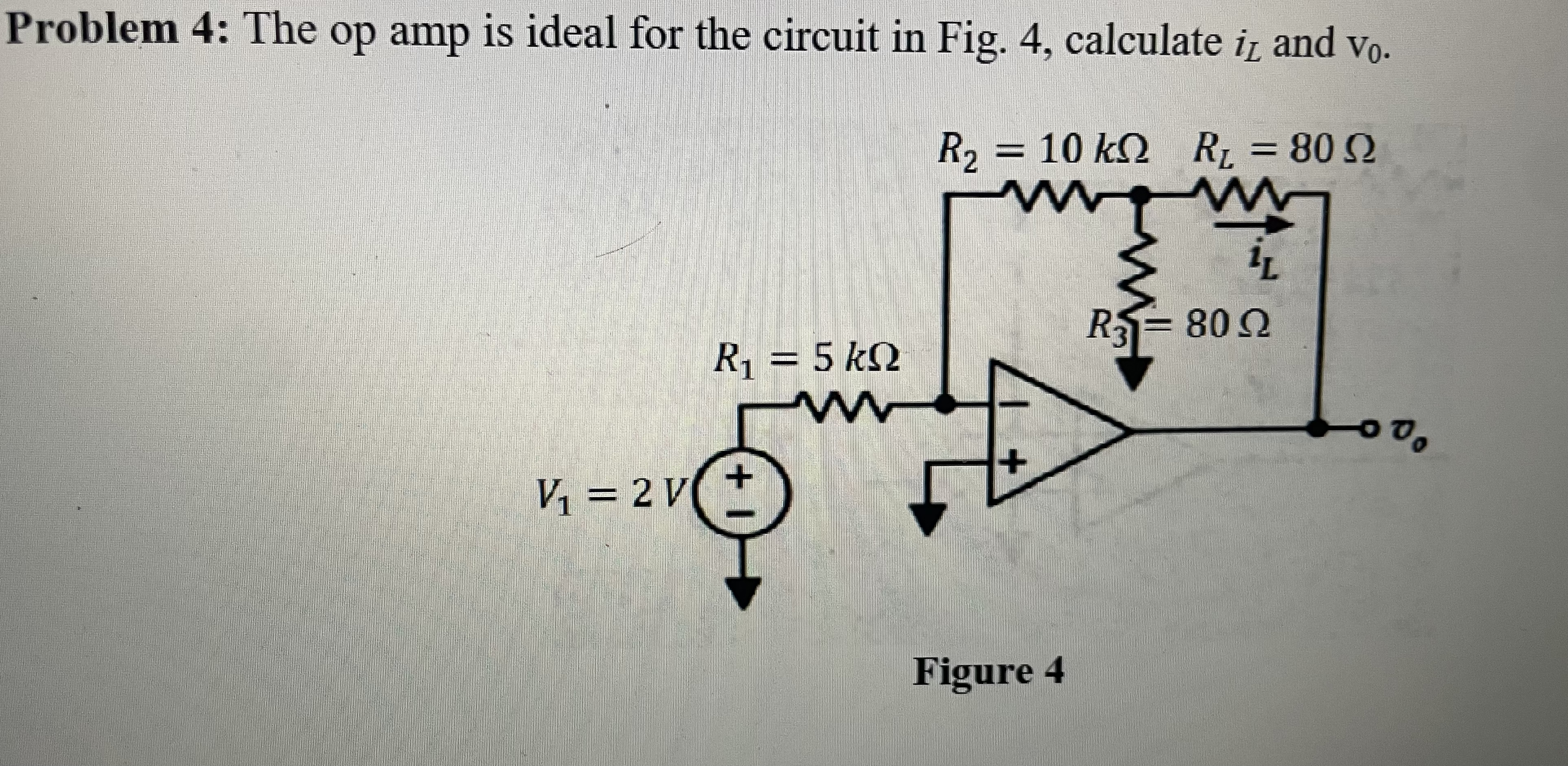 Solved Problem 4: The op amp is ideal for the circuit in | Chegg.com