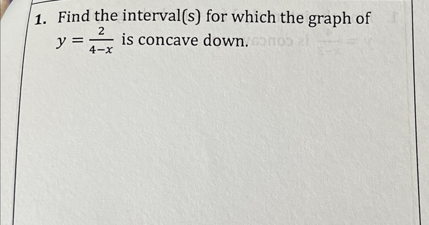 Solved Find the interval(s) ﻿for which the graph of y=24-x | Chegg.com