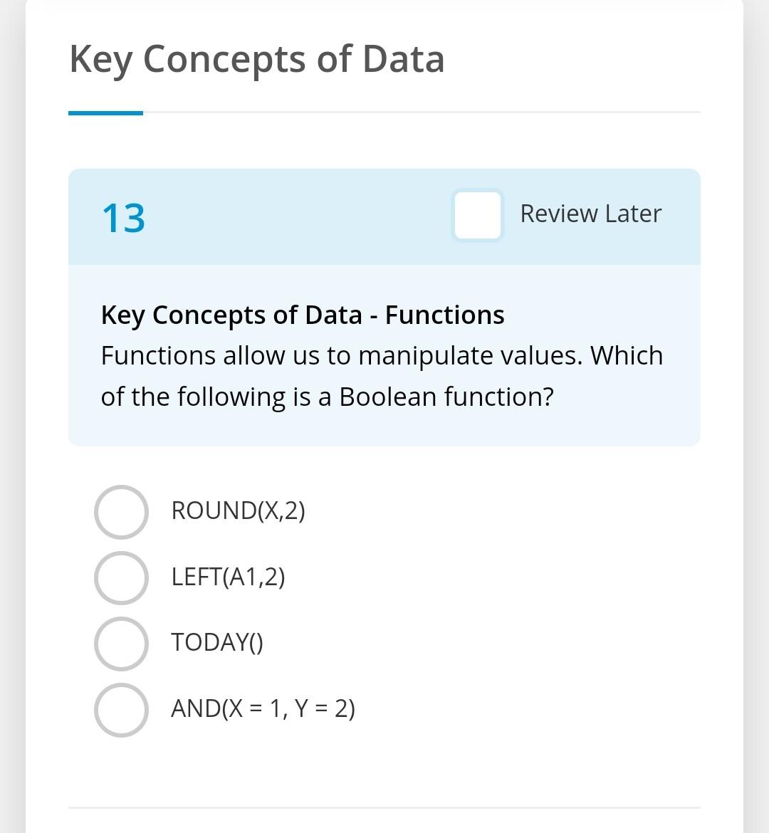 Solved Key Concepts of Data 13 Review Later Key Concepts of | Chegg.com