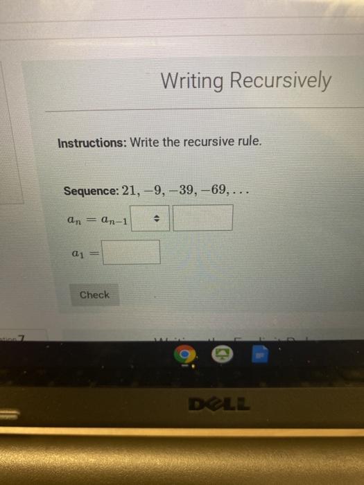 Solved Writing Recursively Instructions: Write the recursive | Chegg.com