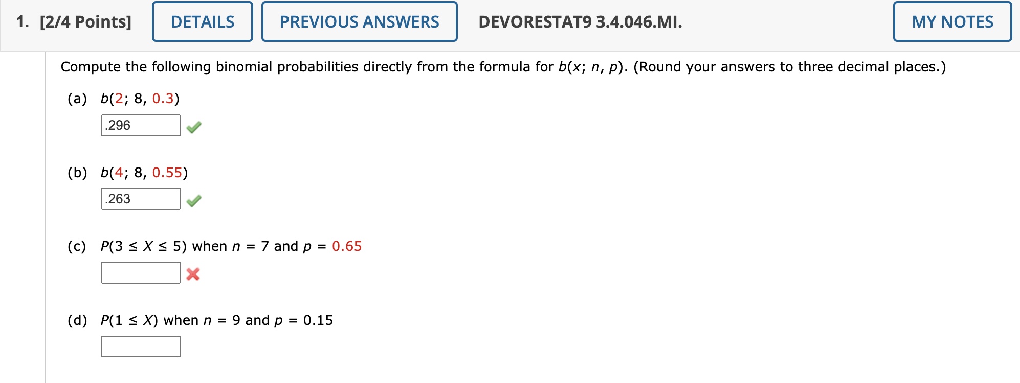 Solved Compute the following binomial probabilities directly | Chegg.com