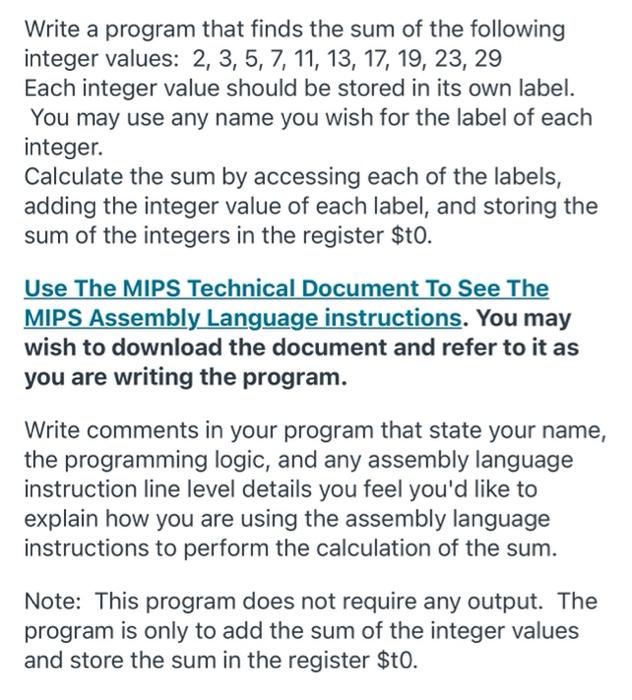 Solved Write a program that finds the sum of the following | Chegg.com