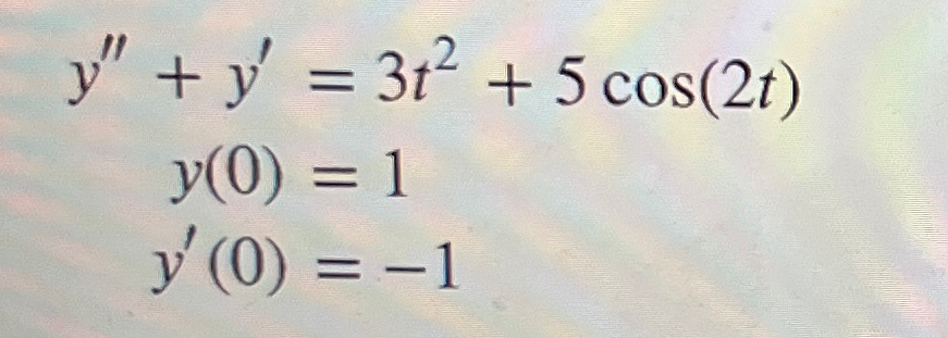 Solved Either use the annihilator approach or Laplace | Chegg.com