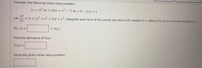 Solved Consider The Following Initial Value Problem Af Let Chegg Com