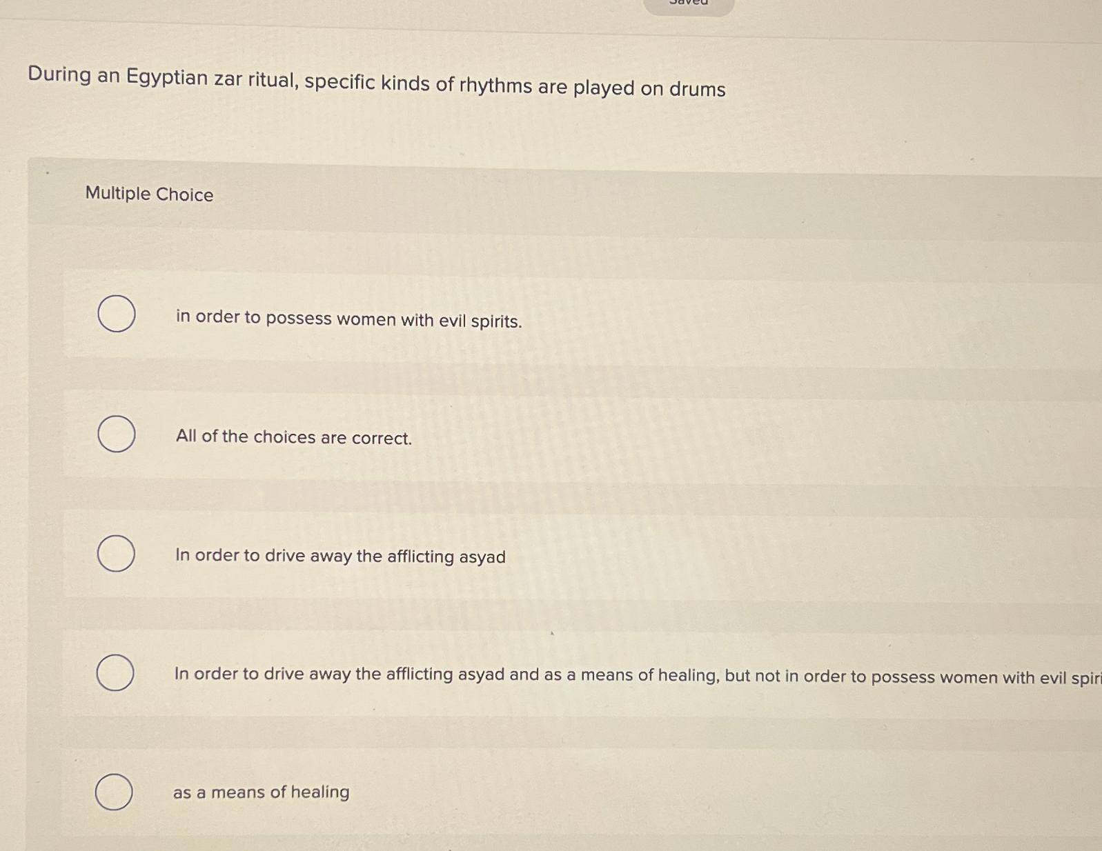 solved-during-an-egyptian-zar-ritual-specific-kinds-of-chegg