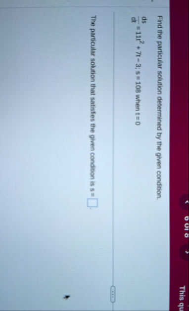 Solved Find the particular solution determined by the given | Chegg.com