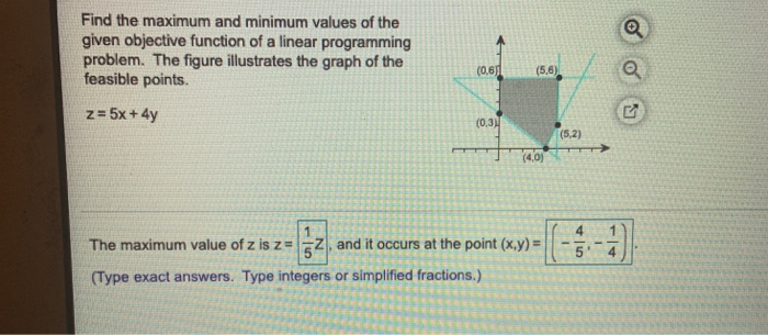 Solved Find the maximum and minimum values of the given | Chegg.com