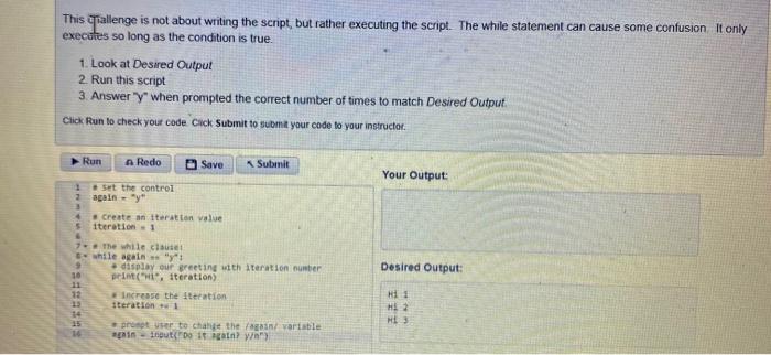 Solved This challenge is not about writing the script, but | Chegg.com