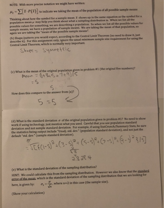 Solved Note With More Precise Notation We Might Have Chegg Com