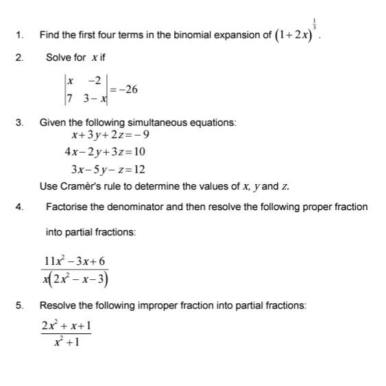 1 2 3 Find The First Four Terms In The Binomial Chegg Com