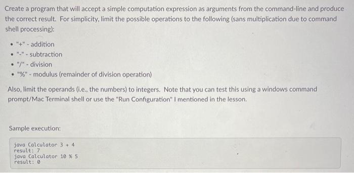 Solved Create a program that will accept a simple | Chegg.com